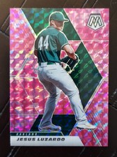 2021 Panini Mosaic Baseball Jesus Luzardo Pink Camo Prizm #86 Card - Oakland A's