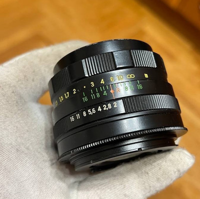 Vintage Soviet Lens Helios-44M 58mm f/2 M42 with Canon EOS Adapter Swirly Bokeh