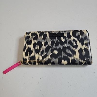 Kate Spade Animal Print Leopard Zip Around Bifold Wallet  display picture 2