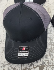 Richardson 112 Trucker Snapback Cap - Black