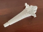 Fenton Hobnail Milk Glass Epergne Horn/Vase/Trumpet