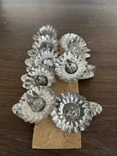 9 Vintage Christmas Tree Silver Metal Clip-On Candle Holders