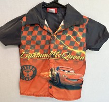 disney pixar cars lightning mcqueen toddler 2t button shirt