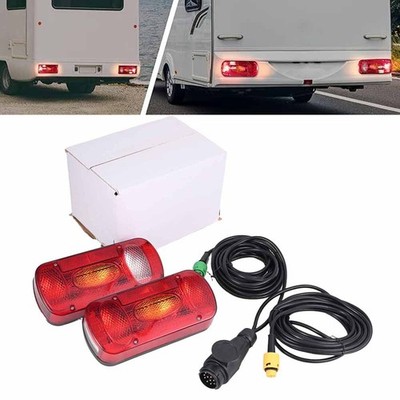 12V Rückleuchten Set für Anhänger, Rücklicht Anhänger Beleuchtung 13 polig