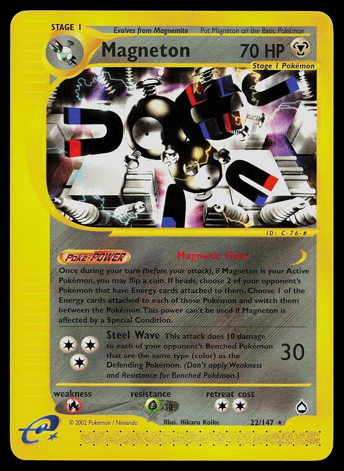 Pokemon Card - Magneton Aquapolis 22 Rare