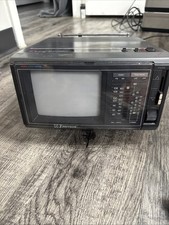 Vintage Emerson PC6 5.5" Color CRT TV AM/FM Portable(1989)Tested And Working