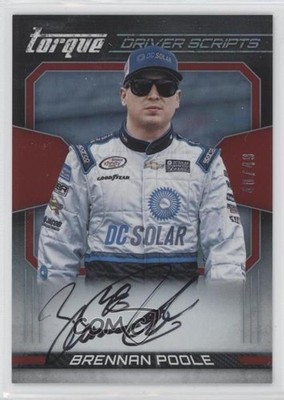 2017 Panini Torque Driver Scripts Red 40/49 Brennan Poole #DS-BP Auto u0h