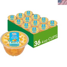 Fruit Bowls Diced Peaches in 100 Juice Snacks, 4oz 36 Total Cups, Gluten D...