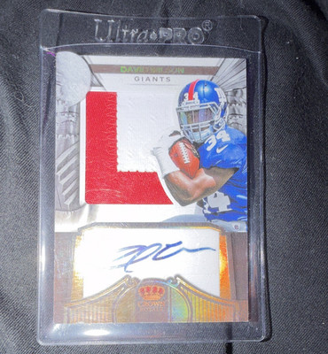 Panini 2012 Crown Royale David Wilson Holo Gold Prime RC Auto Patch /99 #260