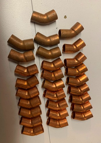 3/4" Sweat Copper 45 Degree Street Elbow Lot of 28