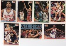 7 NBA 1994 Topps cards Alonzo Mourning Rodney Rogers Rookies RC John Paxson Earl