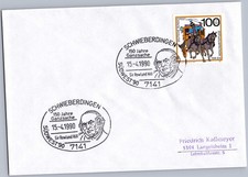 Sonderstempel Schwieberdingen 1990 150 Jahre Ganzsache Sir Rowland Hill