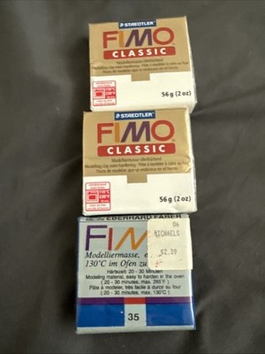Fimo Classic Polymer Clay Lot Of 3