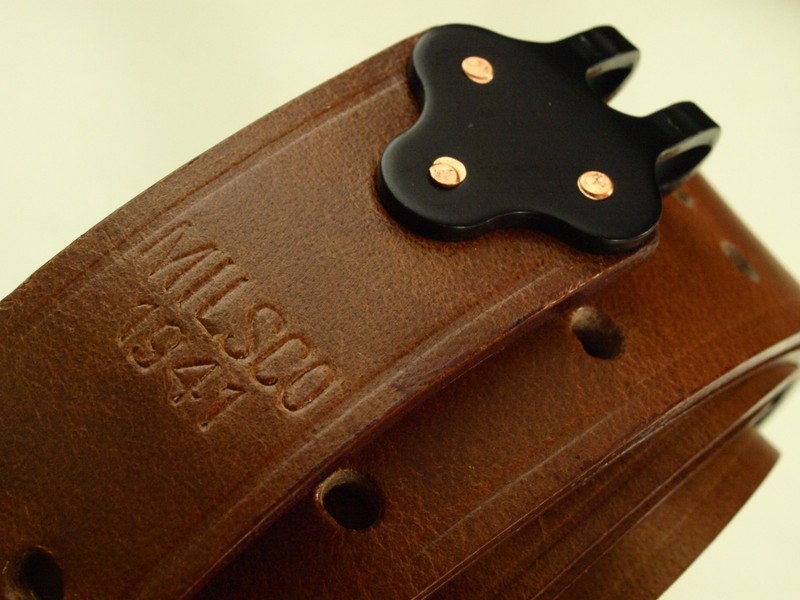 M1907 sling CUSTOM leather MILSCO  1941 CC/GI black steel  HOOKS  PREMIUM SUPERB
