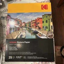 Kodak Picture Paper Vivid 230 Gsm 8 1/2 X 11 25 Sheets New