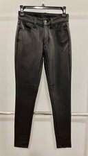American Eagle Black Hi Rise Faux Leather Jeggings w/Stretch Women's Size 0