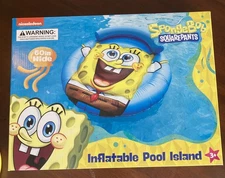 SpongeBob Square Pants 60" Pool Island Inflatable Pool Float Bikini Bottom Nick