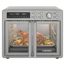 Chefman RJ50-FDAF-D25 Digital French Door Air Fryer  Oven Used 