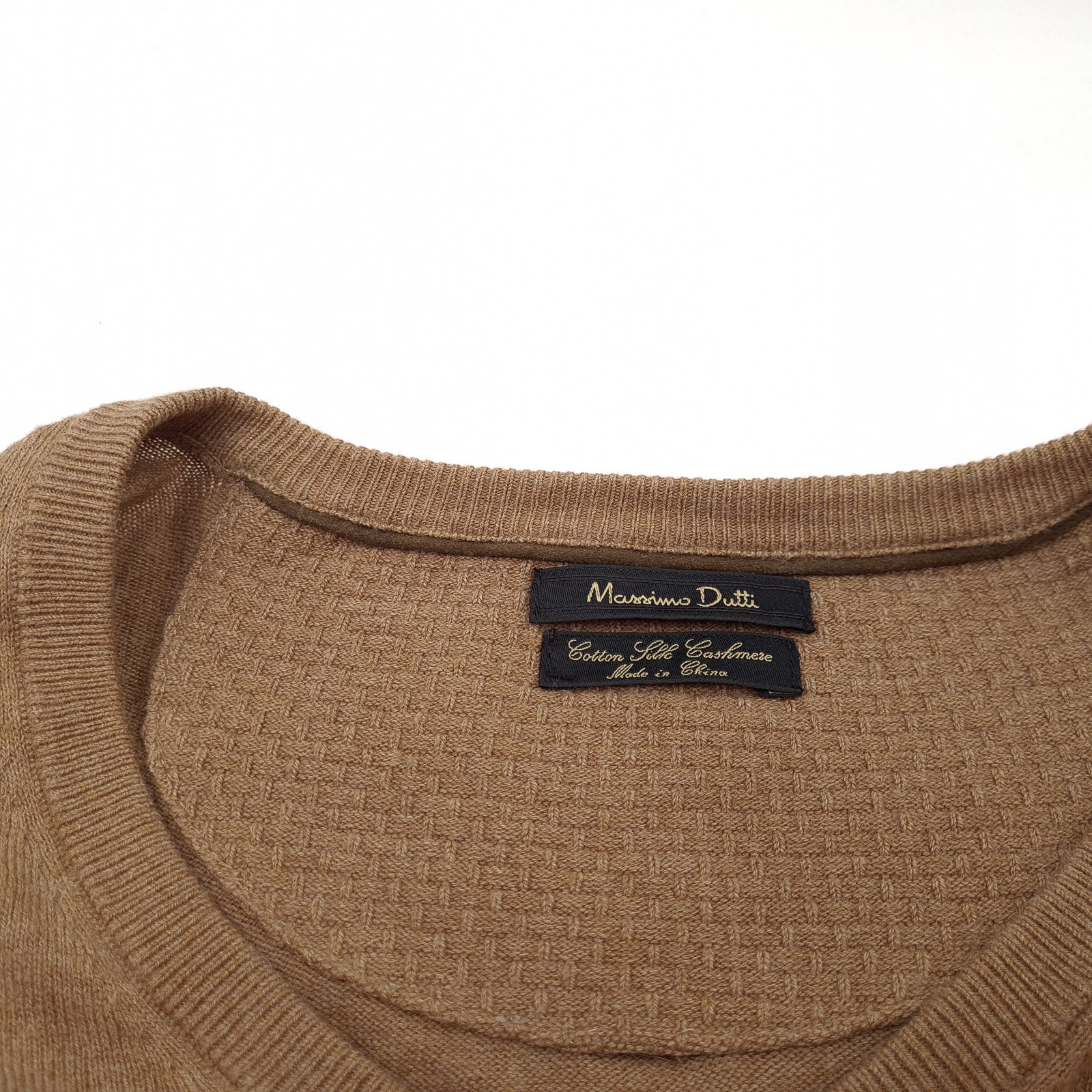 Massimo Dutti Vintage Sweater Brown Classic Knit Se7 Size M thumbnail 4