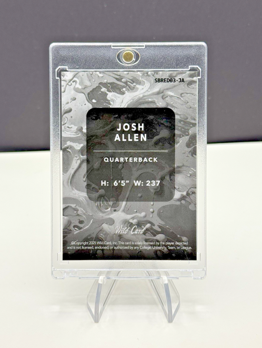 2025 Wild Card Splat Josh Allen Premium Red Holo Buffalo Bills 3/4