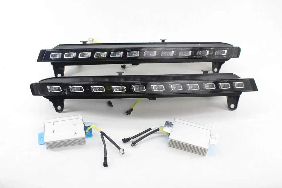 2PCS For 2007-2009 Audi Q7 LED DRL Daytime Running Light w/ Turn Signal Fog Lamp - Image 3 of 4