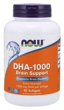 NOW Foods DHA-1000 Brain Support 90 softgels - Exp. 01/28