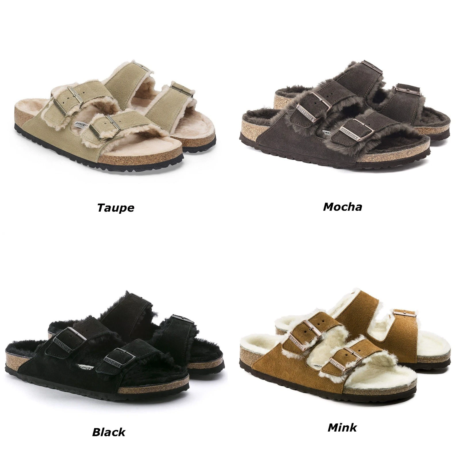 Birkenstock Arizona Shearling Suede Leather Sandals Unisex Shoes Sizes 6–9
Opens in a new window or