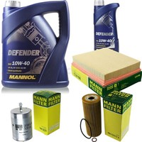 MANN-FILTER Inspektionspaket 6L Mannol Defender 10W-40 FüR Mercedes-Benz Slk