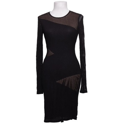 Bcbgmaxazria, Kleid, Größe: XS, Schwarz/Beige, Einfarbig, Damen #ZCI