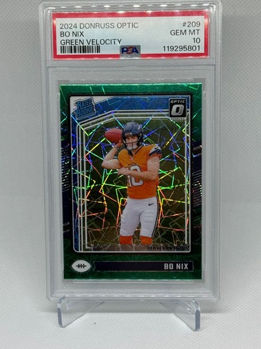 2024 DONRUSS OPTIC BO NIX GREEN VELOCITY ROOKIE CARD #209 PSA 10