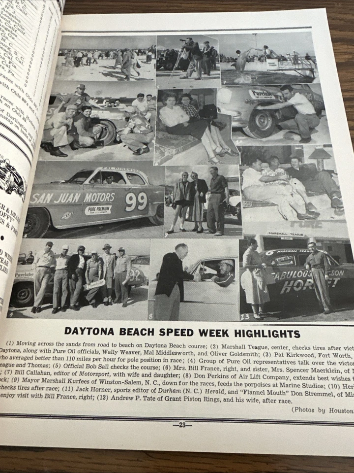 Anuario Nascar 1952 Stock Car programa de carreras de autos excelente forma Foto 3 de 4