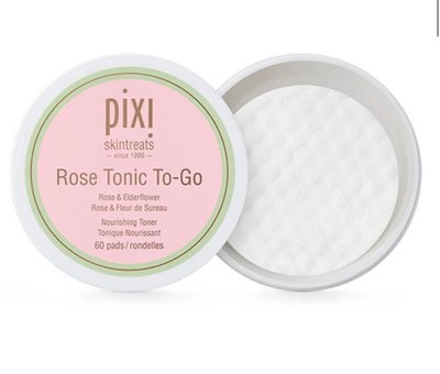Pixi Skintreats Rose Tonic To-Go Facial Treatment Nourishing Toner Pads - 60ct