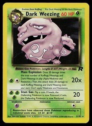Dark Weezing 31/82 Team Rocket Rare