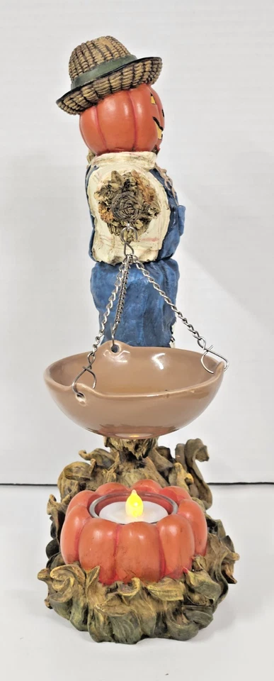 Осень тыквы пугало подсвечник фигурка ворона деревенский урожай Хэллоуин деко - Изображение 3 из 4