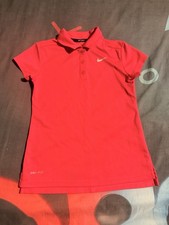 Nike Dri-Fit Red Kids Polo Shirt Size S