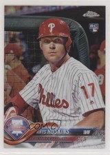2018 Topps Chrome Image Variation SP Base Refractor (In Dugout) Rhys Hoskins g1z