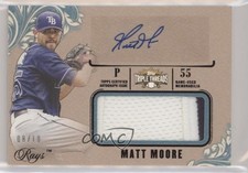 2014 Topps Triple Threads Unity Jumbo Relics Sapphire 8/10 Matt Moore Auto fm0