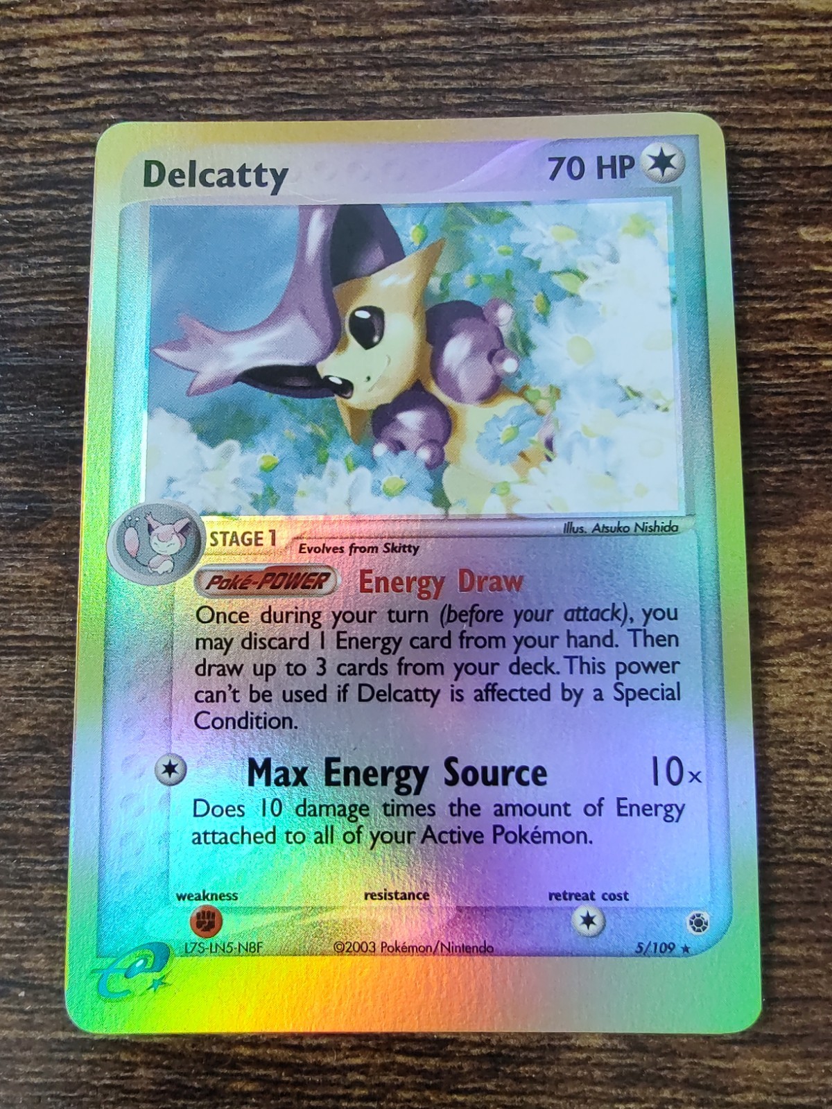 Pokemon Delcatty EX Ruby and Sapphire 5/109 Reverse Holo Rare NM-MINT