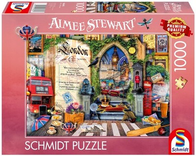 Schmidt Spiele 1000 Teile Puzzle Aimee Stewart London Memories UK Big Ben Puzzle Spielzeug