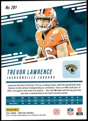 2021 Panini Prestige #201 Trevor Lawrence Xtra Points Astral