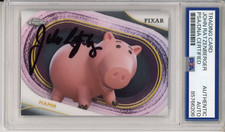 2025 TOPPS CHROME DISNEY TOY STORY HAMM SIGNED JOHN RATZENBERGER PSA DNA COA