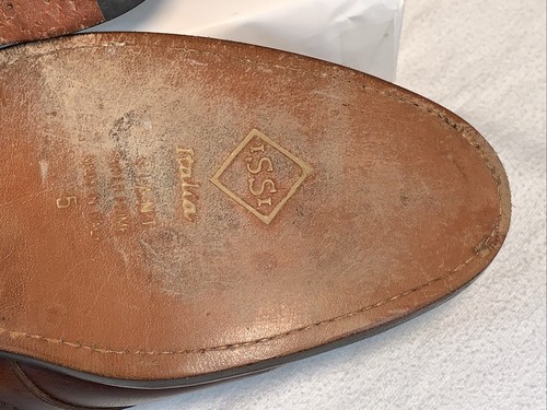 To Boot New York Camel Dark Brown Leather Loafer US 11 Men's Made Italy England - Picture 18 of 24