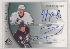 2005-06 SP Authentic Sign of the Times Dual Joffrey Lupul Corey Perry Auto 1i3