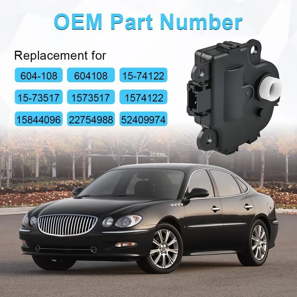 2X Actuador de puerta de mezcla de aire calentador de climatización apto para Chevrolet Impala Corvette 604-108 Foto 4 de 4