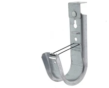 Networx 2" Ceiling Mount Galvanized Steel Cable Support J Hook with Retainer Cli