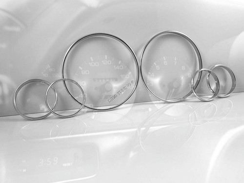 For Jeep Grand Cherokee WJ 99-04 Dashboard Gauge Dash Chrome Aluminium Rings x6 - Picture 2 of 14