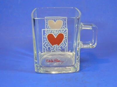 SENSEO DOUWE EGBERTS DESIGN QUADRANTE GLAS TASSE KEITH HARING SAMMLERSTÜCK - Bild 1 von 2