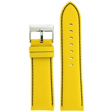 Watch Band Nylon Yellow Padded Water Resistant Dark Stitching 18mm - 24mm