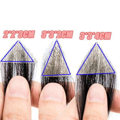 Temple Hair Patches Human Hair Pieces Skin Base Cover-Up 