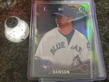 SHANE DAWSON 2016 BOWMAN CHROME GREEN REFRACTOR ROOKIE BLUE JAYS #40/99!